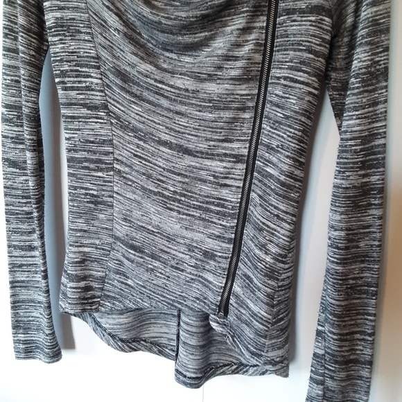 Maurices Grey Marled Moto Zip Sweater Jacket XS - Picture 4 of 6